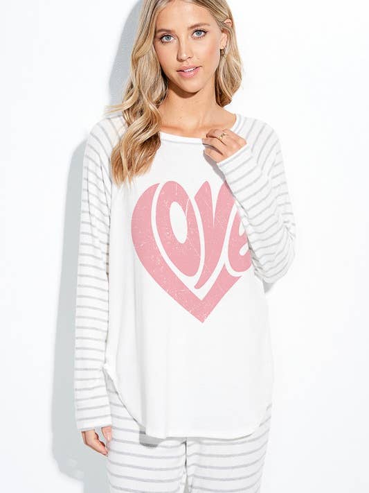 Loungewear-Set mit Liebesherz für den Großhandel von Lemon Tree