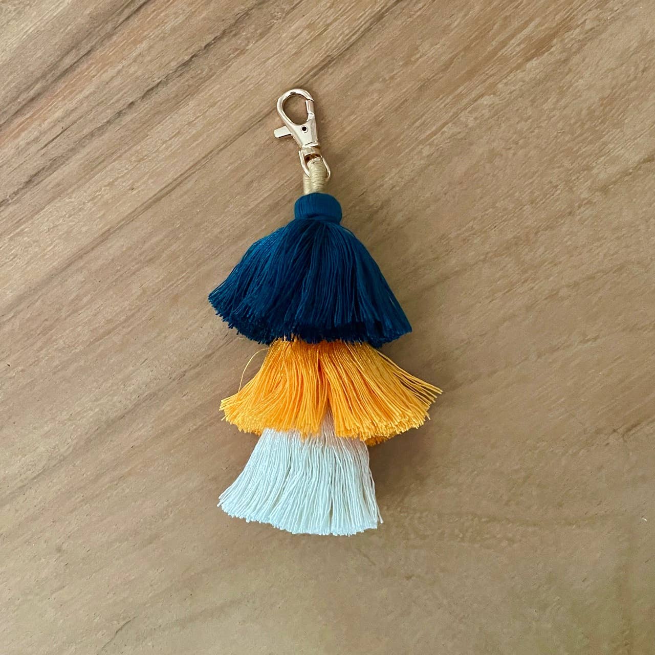 Palmy Pineapple - Wholesale Keychain - Women's - 3 Tiered Large Ombre Tassel with Clasp1