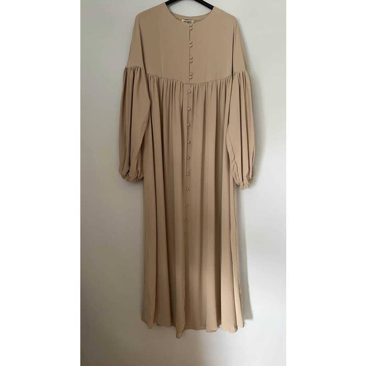 Aawoe Abaya – Hijab - Mulher por atacado – Vestido Abaya Chic com Mangas Bufantes - 2432-ROB8