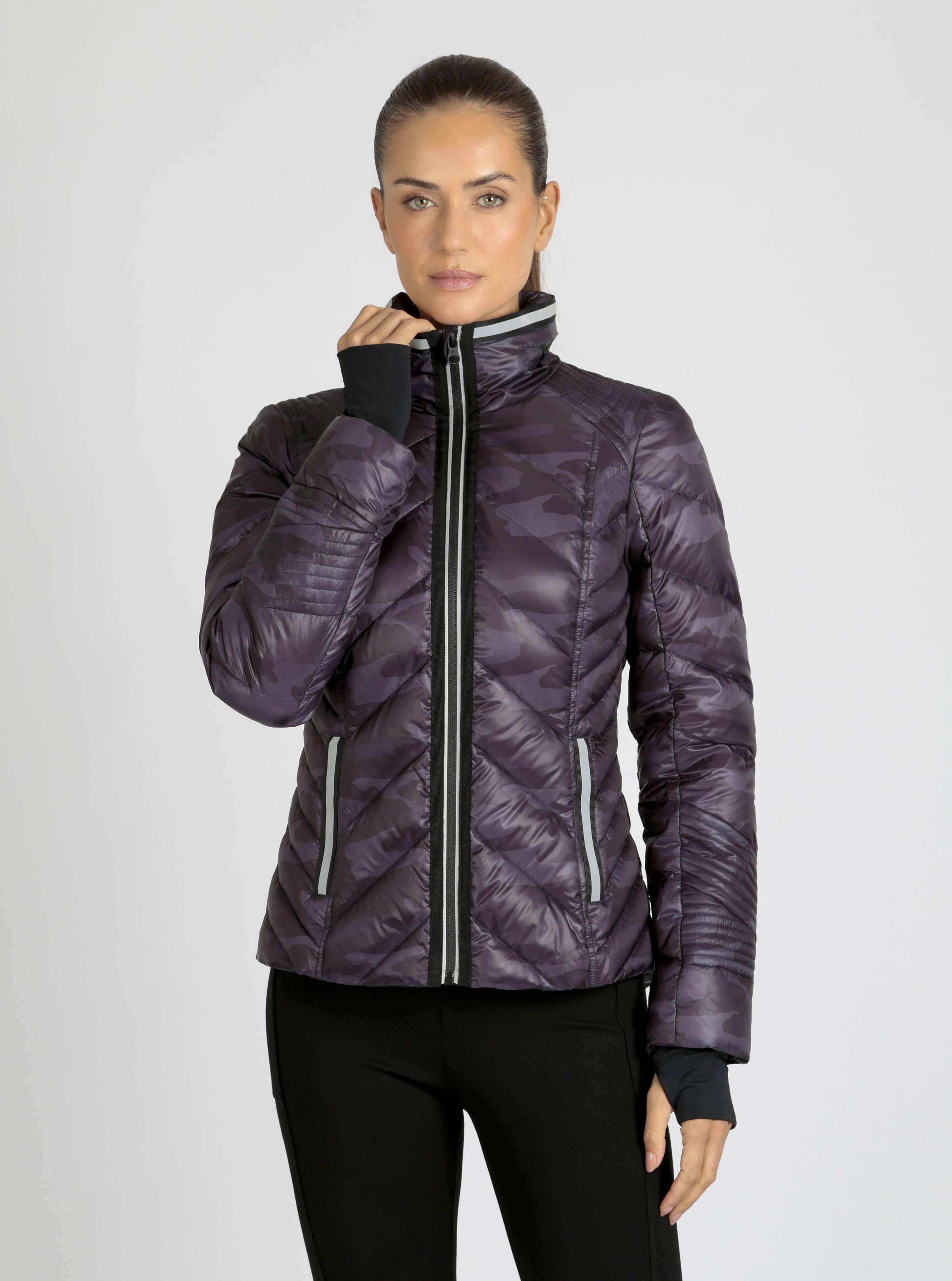 Blanc Noir - Wholesale Puffer Jacket - Women's - Super Hero Camo Puffer with Reflective - Light/Dark Camo3