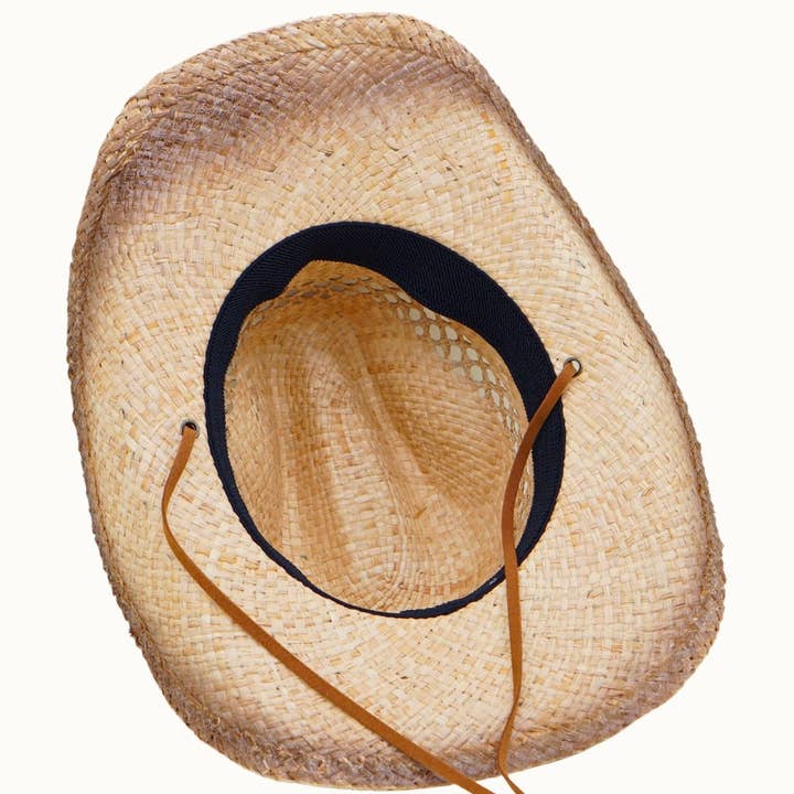 Olive & Pique – Großhandel Cowboyhut – Damen – Western-Raffia-Strohcowboyhut mit Kinnriemen, osfm2