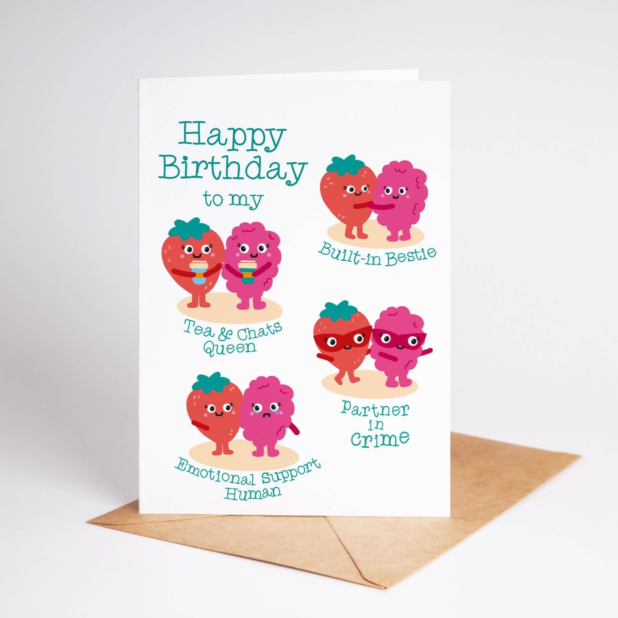 PulpKo - Wholesale Birthday Card - Cute Sister or Best Friend Birthday Card1