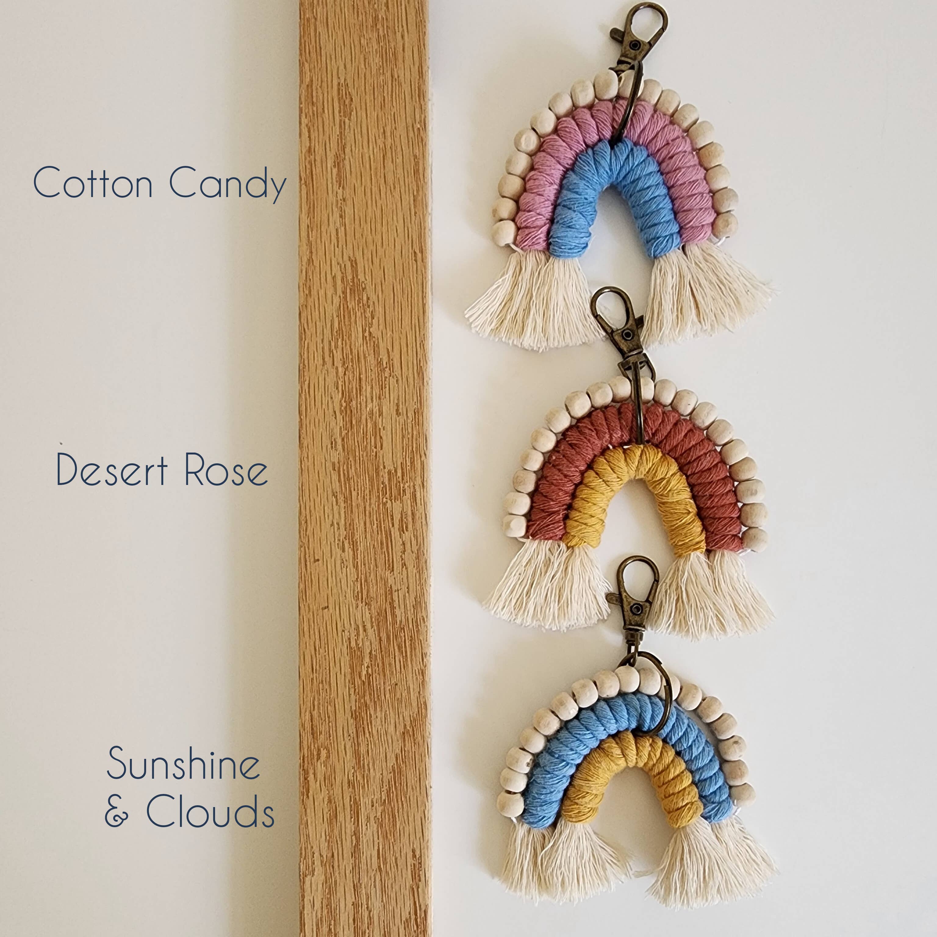 Handmade By Uruba - Wholesale Sleutelhanger - Dames - Rainbow Keychain Charm, Boheemse portemonnee/sleutelaccessoires8