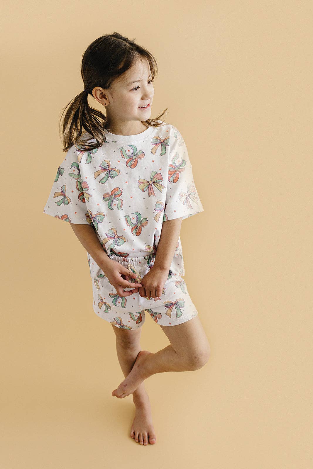 Lucky Panda Kids - Vente Ensemble haut et short – enfant - Ensemble de shorts | Nœuds joyeux3