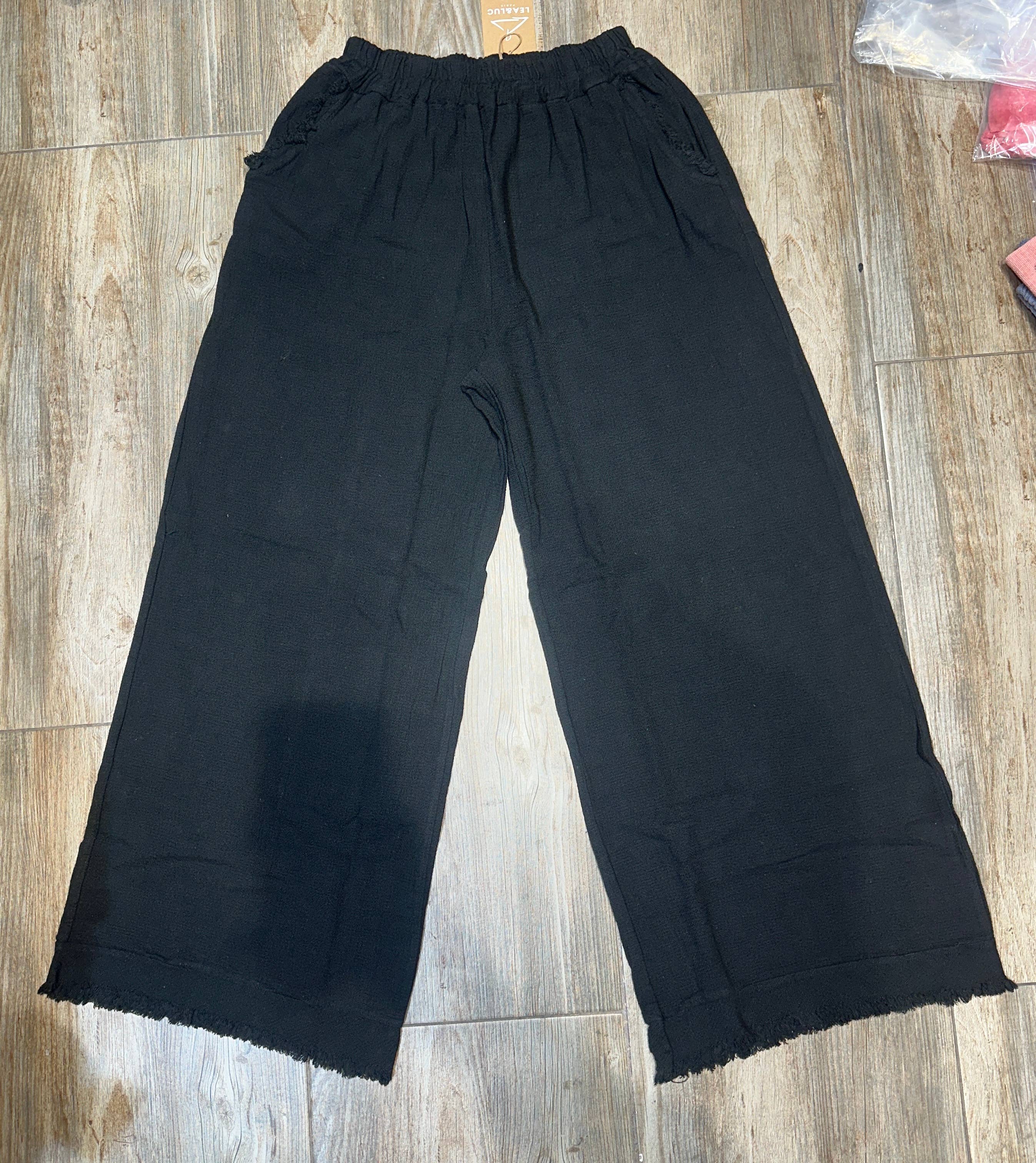 LÉA & LUC – Calças - Mulher por atacado – Calças em 50% Linho 50% Algodão REF. 933925