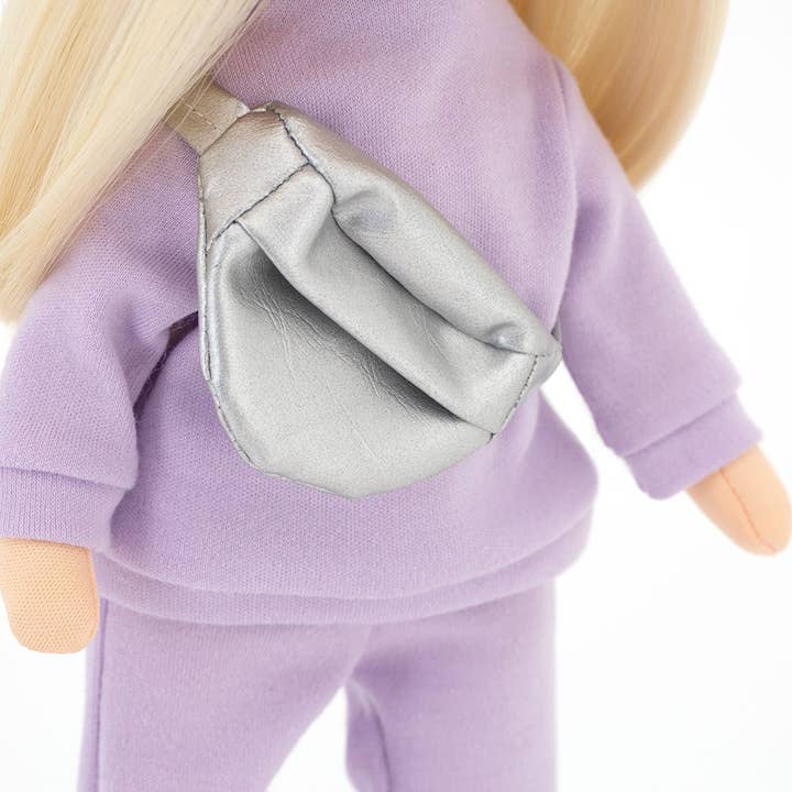 Orange Toys - Wholesale Doll - Kids - Mia Doll With A Purple Tracksuit - 32Cm
