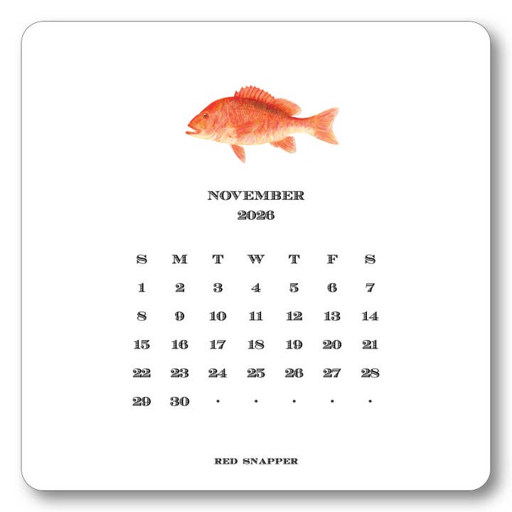 Maison de Papier - Wholesale Calendar - 2026 Saltwater Fish Calendar with Easel