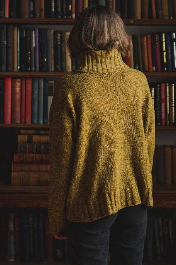 Knitted in Edinburgh - Wholesale Knit Sweater - Women's - Lime Marcia Pullover1