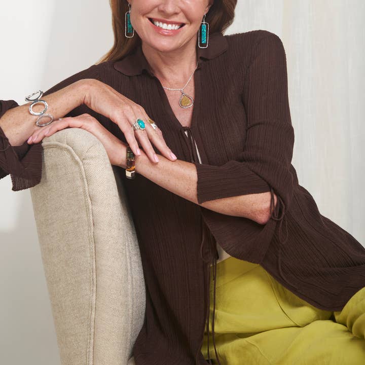 Silpada - Wholesale Cocktail/Statement Ring - Silpada 'Refreshed Soul' Silver Compressed Turquoise Ring4