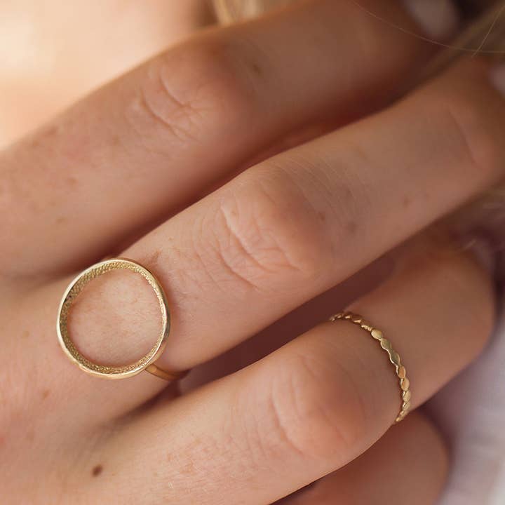 OVAL RING | diamond dusted for wholesale by Christina Kober Designs