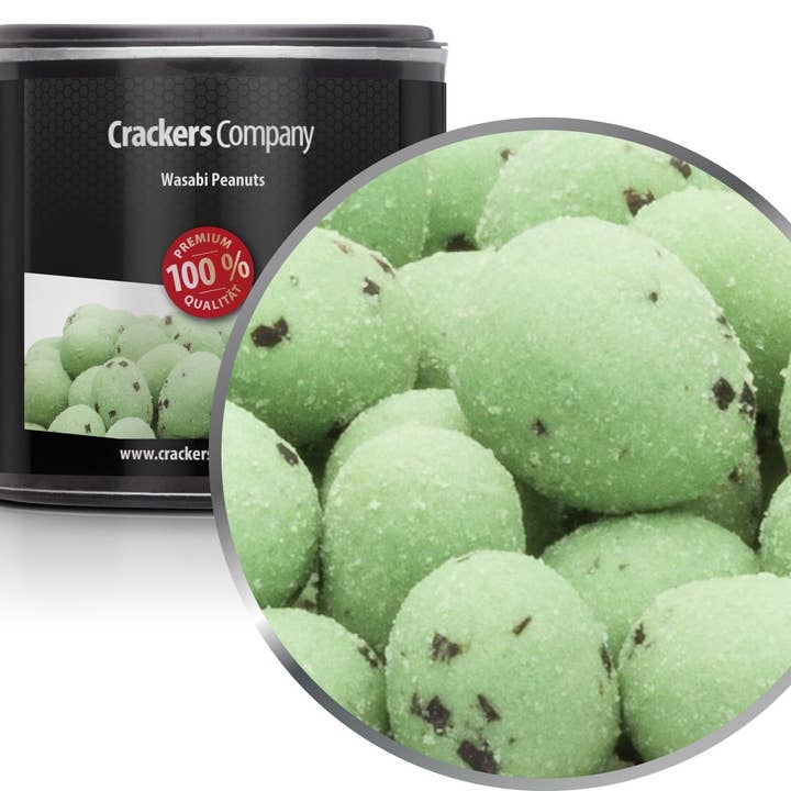 Wasabi jordnødder. PU med 36 stk. og 60g indhold pr stk. for engroshandel hos CrackersCompany