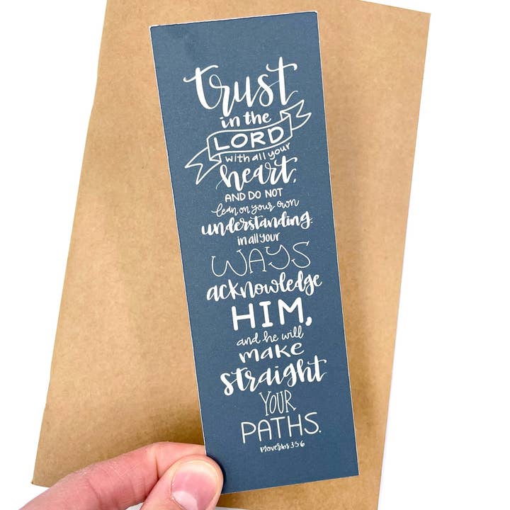 Proverbios 3:5-6 Marcador de Escrituras sobre la confianza en el Señor para venta al por mayor de Living Vertical Shop