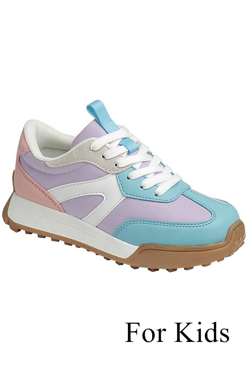 FASHION EMPORIO - Wholesale Lifestyle Sneakers - Kids - Kids Lace up Sneaker Shoes FL-ROUND-13K6