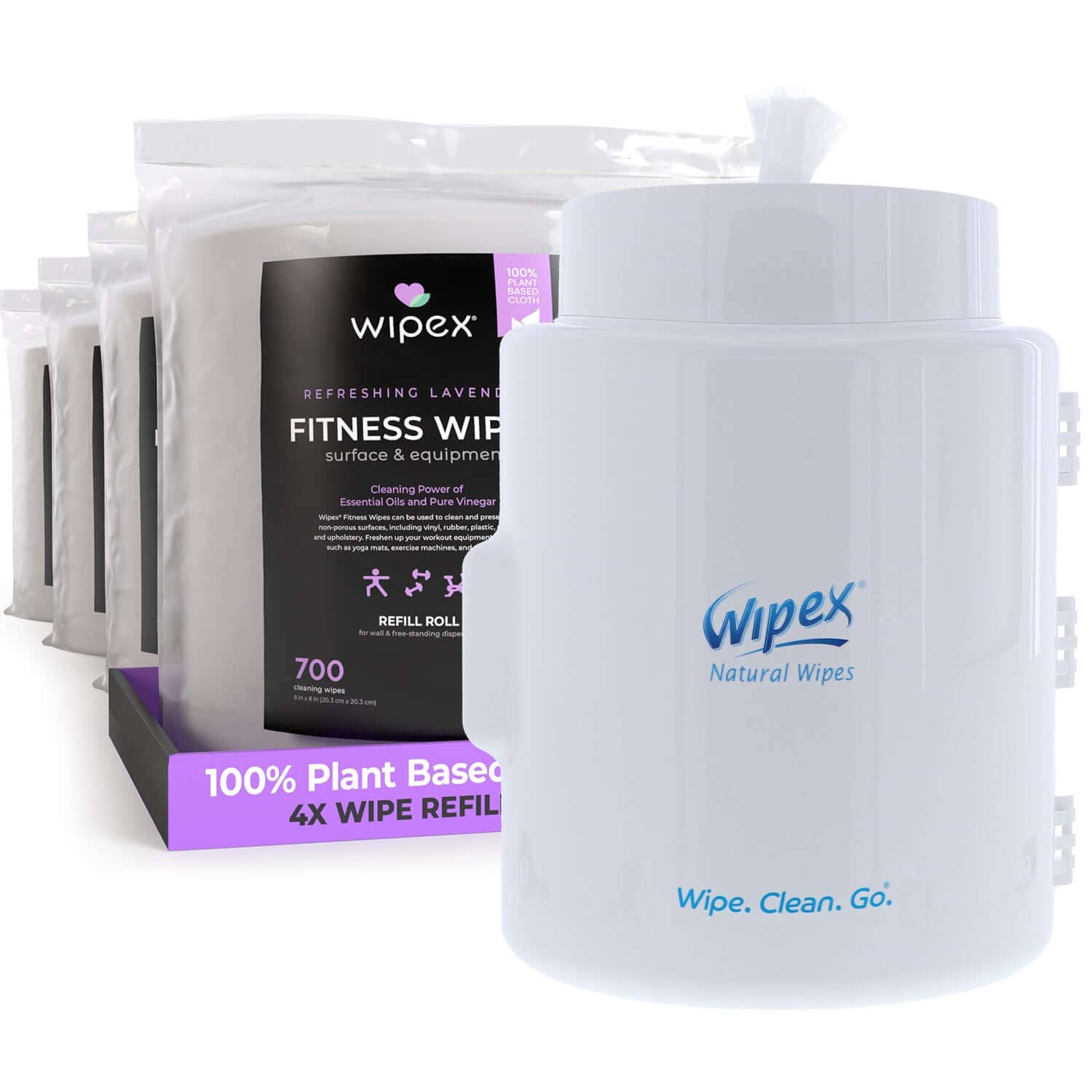 Wipex - Wholesale All-Purpose Cleaning Wipes - Wipex 700 Plant-Based Gym Wipes Bulk Refill Roll | Natural Fitness Equipment Wipes7