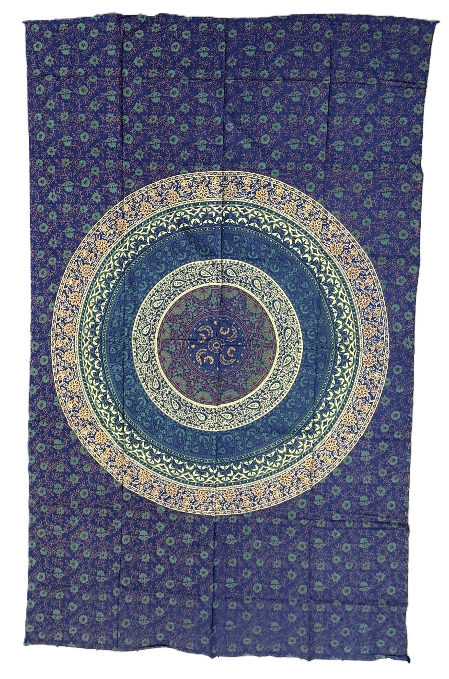 Lungta Imports - Wholesale Tapestry/Textile - Floral Mandala Tapestry Wall Decor Beach Throw 80X50 Inches10