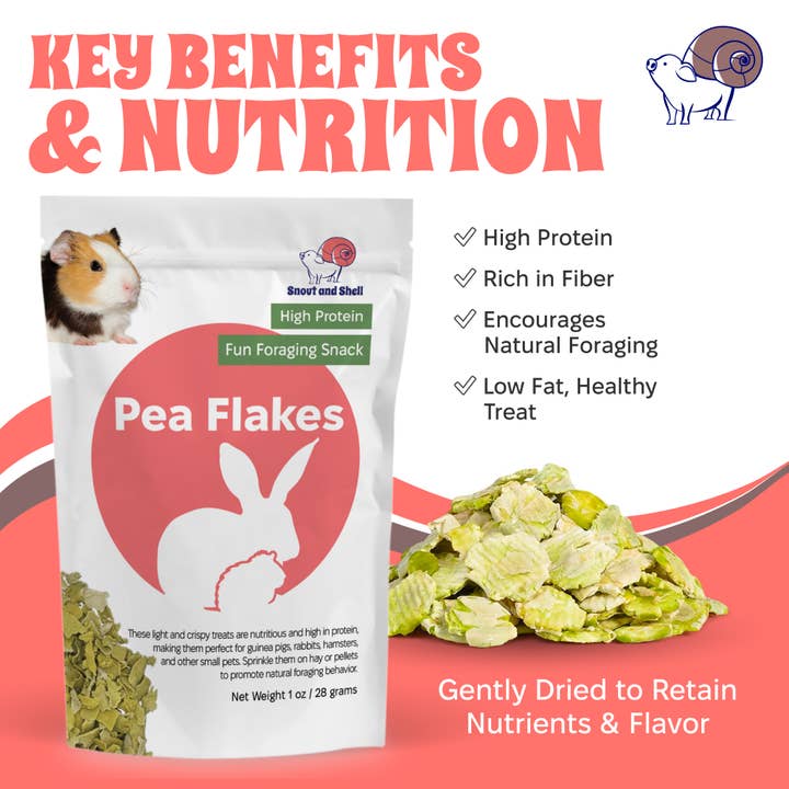Snout and Shell - Wholesale Pet Treats - Dog - Pea Flakes for Small Pets3