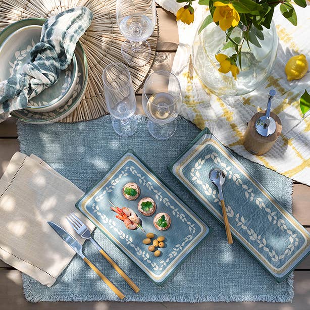 Novastyl - Wholesale Dinner Plate - Rectangular dish capria 24x17cm in green earthenware2