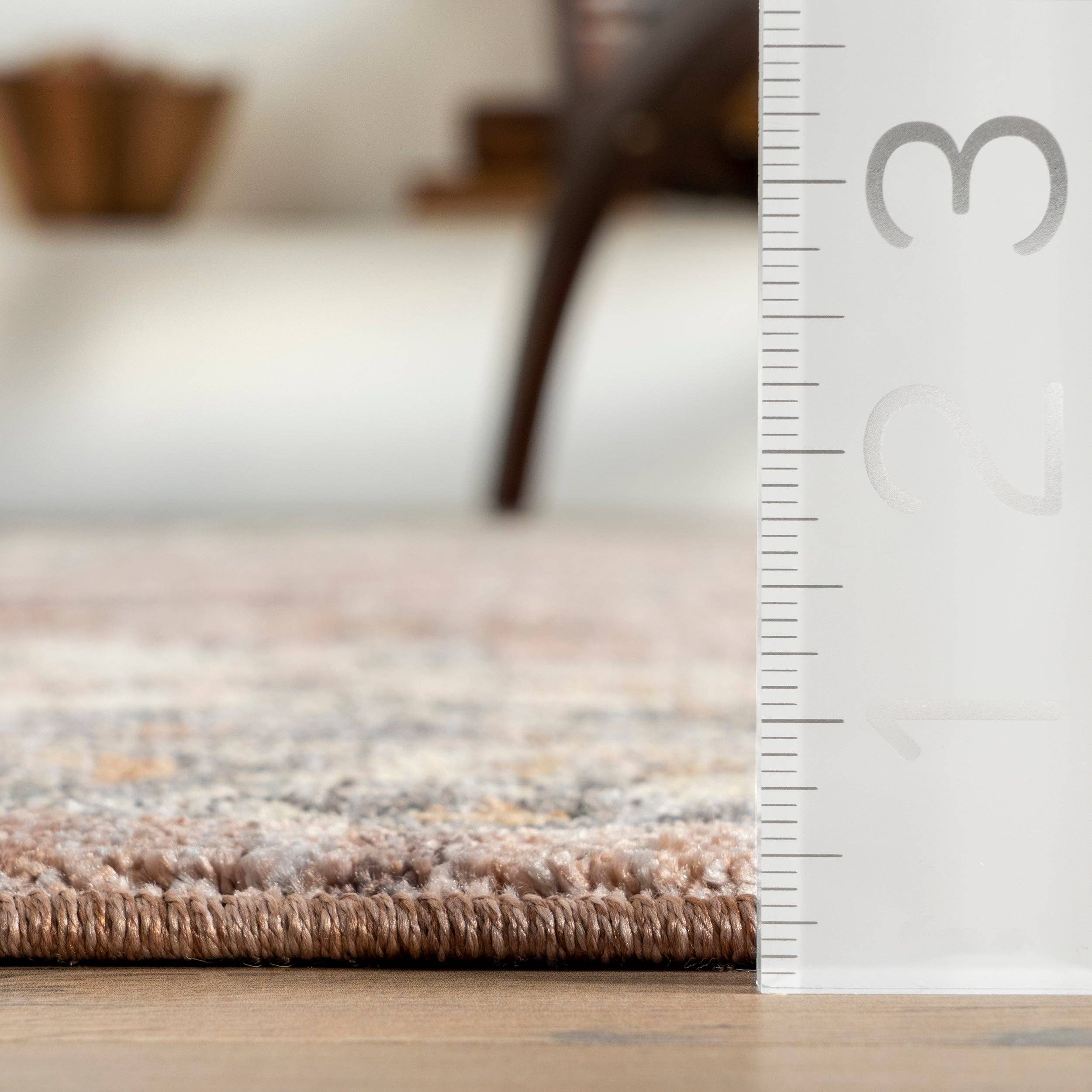 Rouille Tapis à franges en forme de médaillon délavé en vente sur Faire1