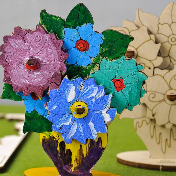 Ukrainian bridge - Wholesale DIY Craft Kit - Kids - Bouquet Kids Wooden Coloring Model Self Assembling Ugears4