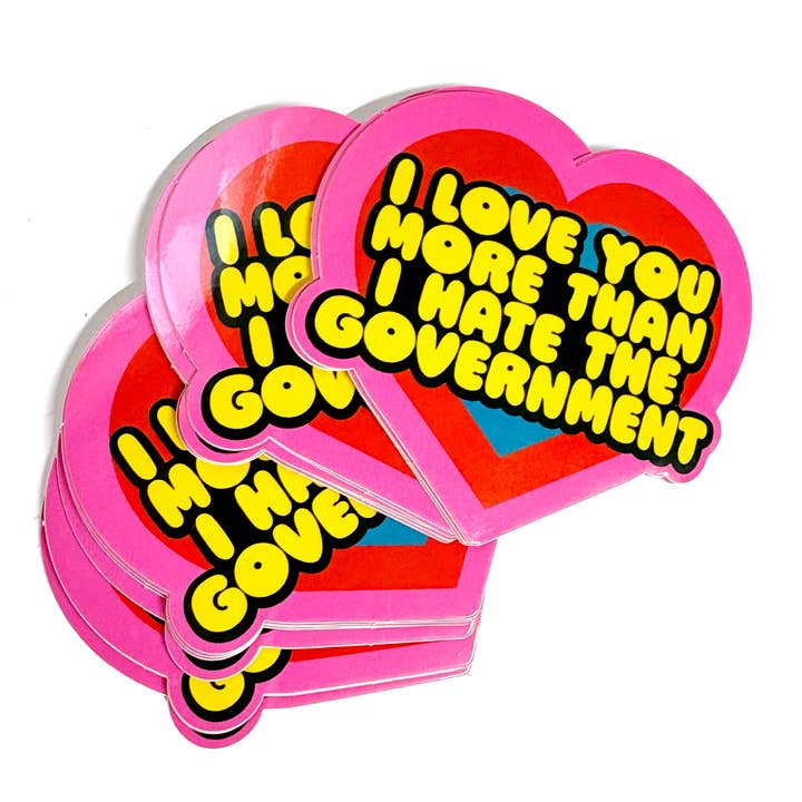 Krystan Saint Cat - Wholesale Sticker - I Love You More Than I Hate The Government Vinyl Sticker2