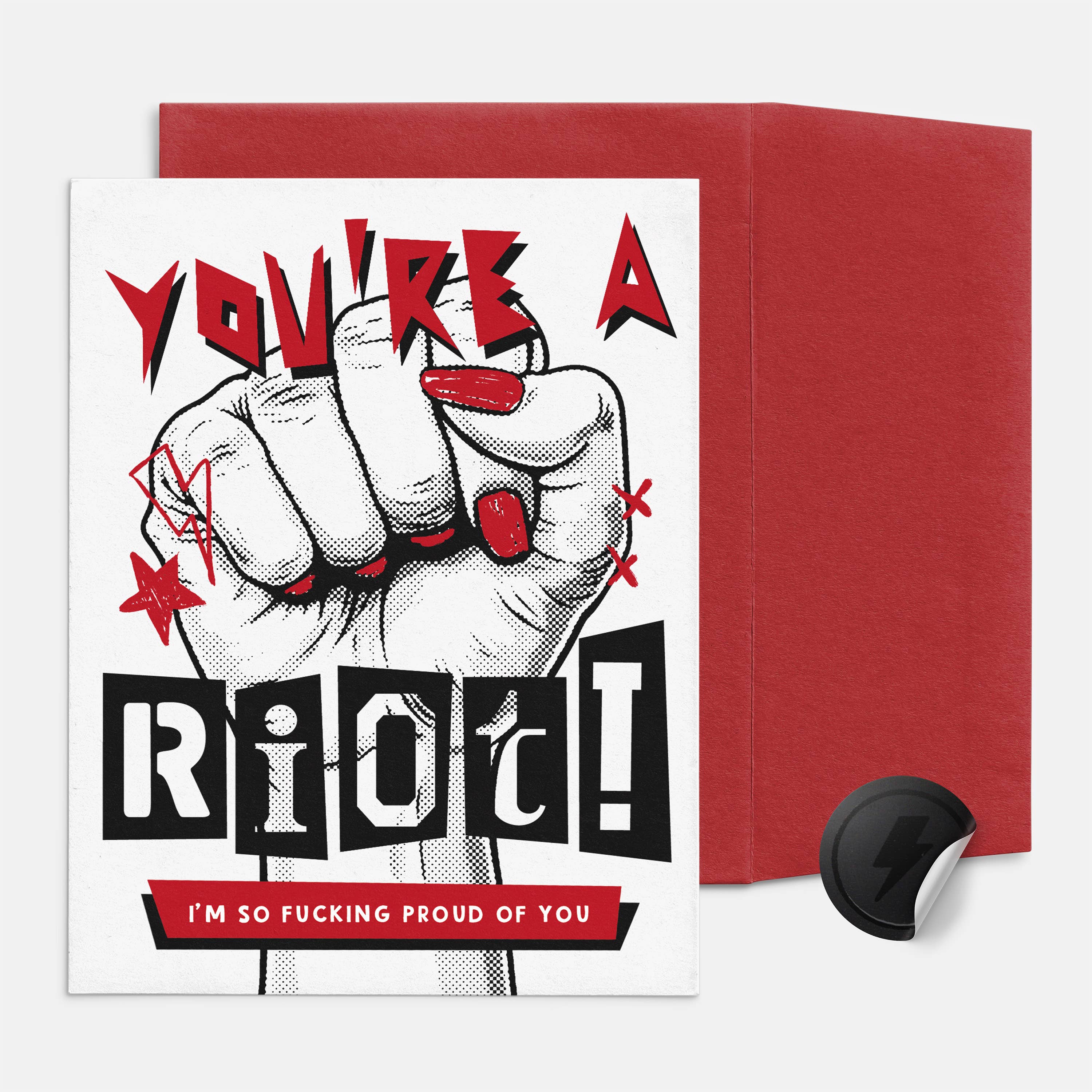 Rock'N Paper - Vente Cartes d'encouragement - Tu es une émeute ! So Fucking Fier of You, carte d'encouragement2