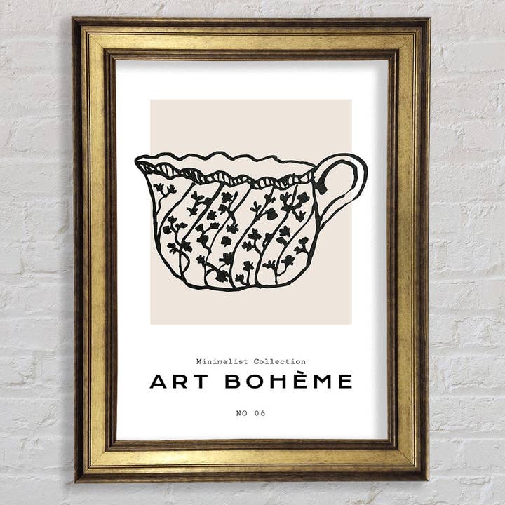 Vintage Cup Of Tea for wholesale by Simply Canvas Art