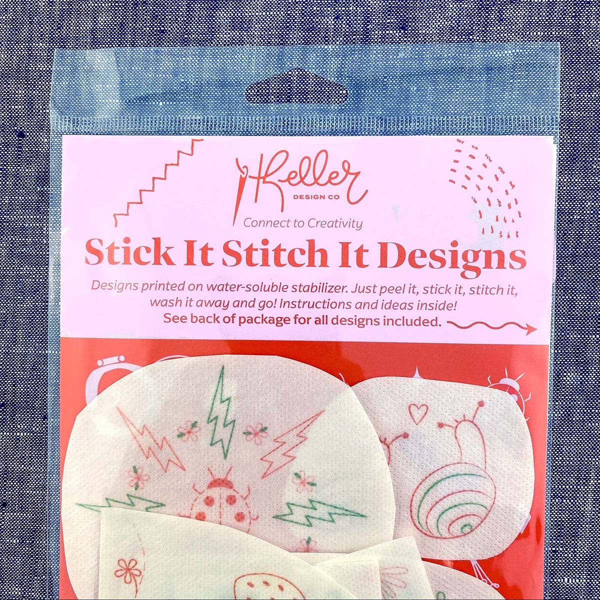Keller Design Co. - Wholesale Embroidery/Cross Stitch Supplies - Stick It Stitch It Water Soluble Embroidery Patterns-Strawberry Patch10