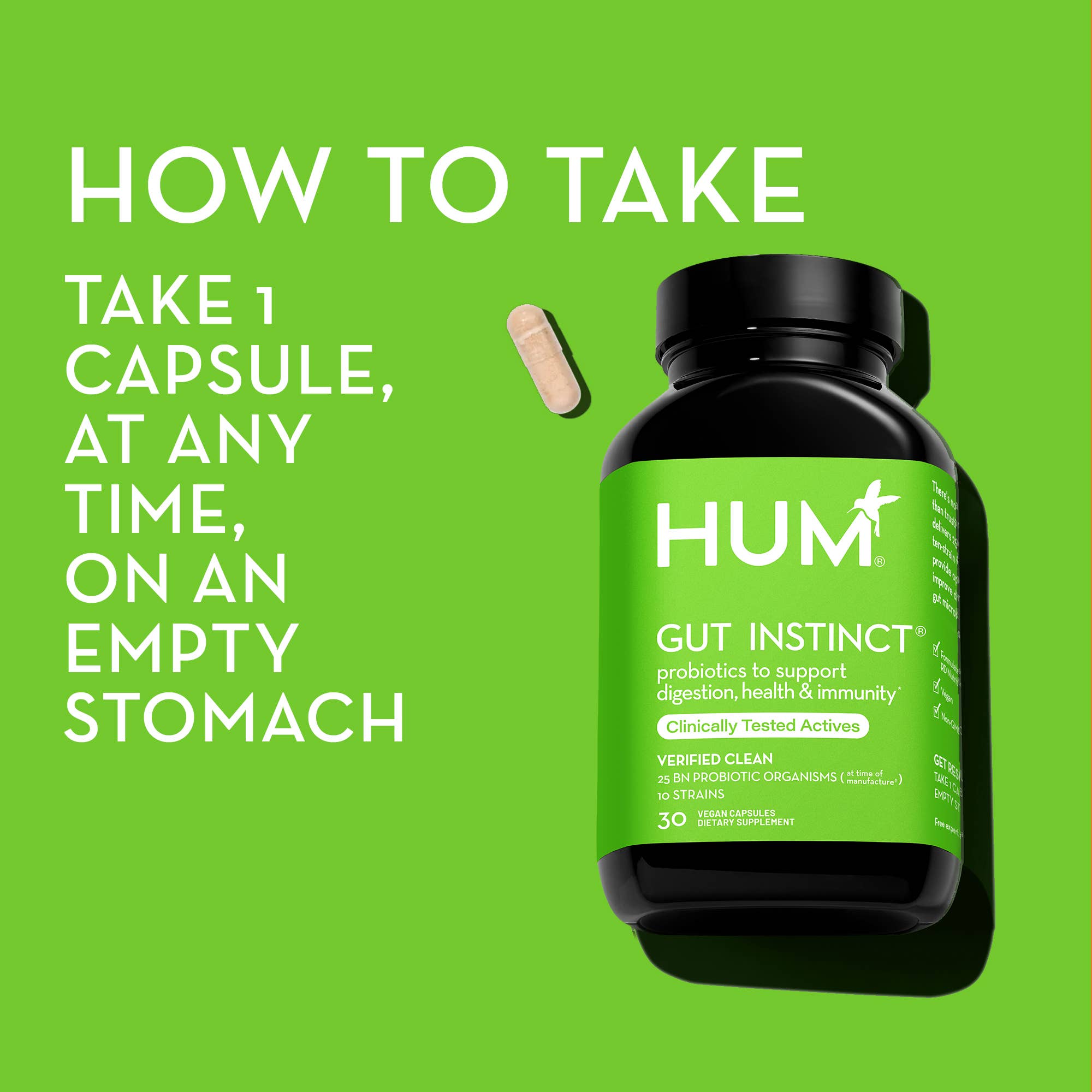 Hum Nutrition - Wholesale Oral Supplement/Vitamin - GUT INSTINCT POTENT PROBIOTICS CAPSULES 7