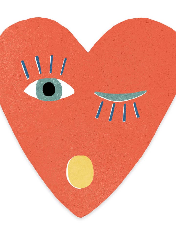 Heart Blink - individual sticker for wholesale by Isatopia