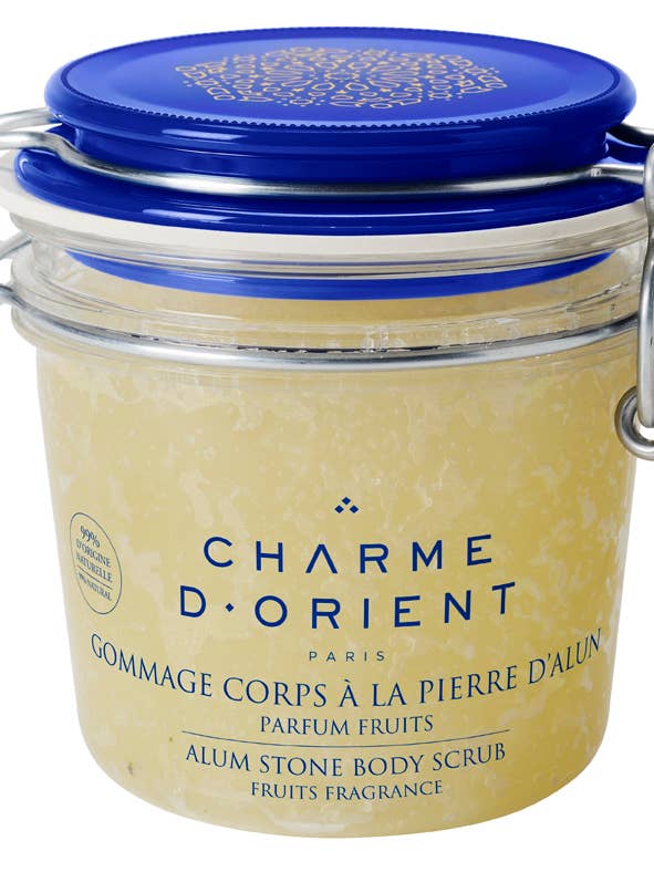 Fruits scented alum stone scrub - 300 g for wholesale by CHARME D'ORIENT