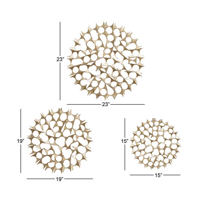 Deco Marché - Wholesale Wall Art Set - Modern Gold Metal Wall Decor Set6