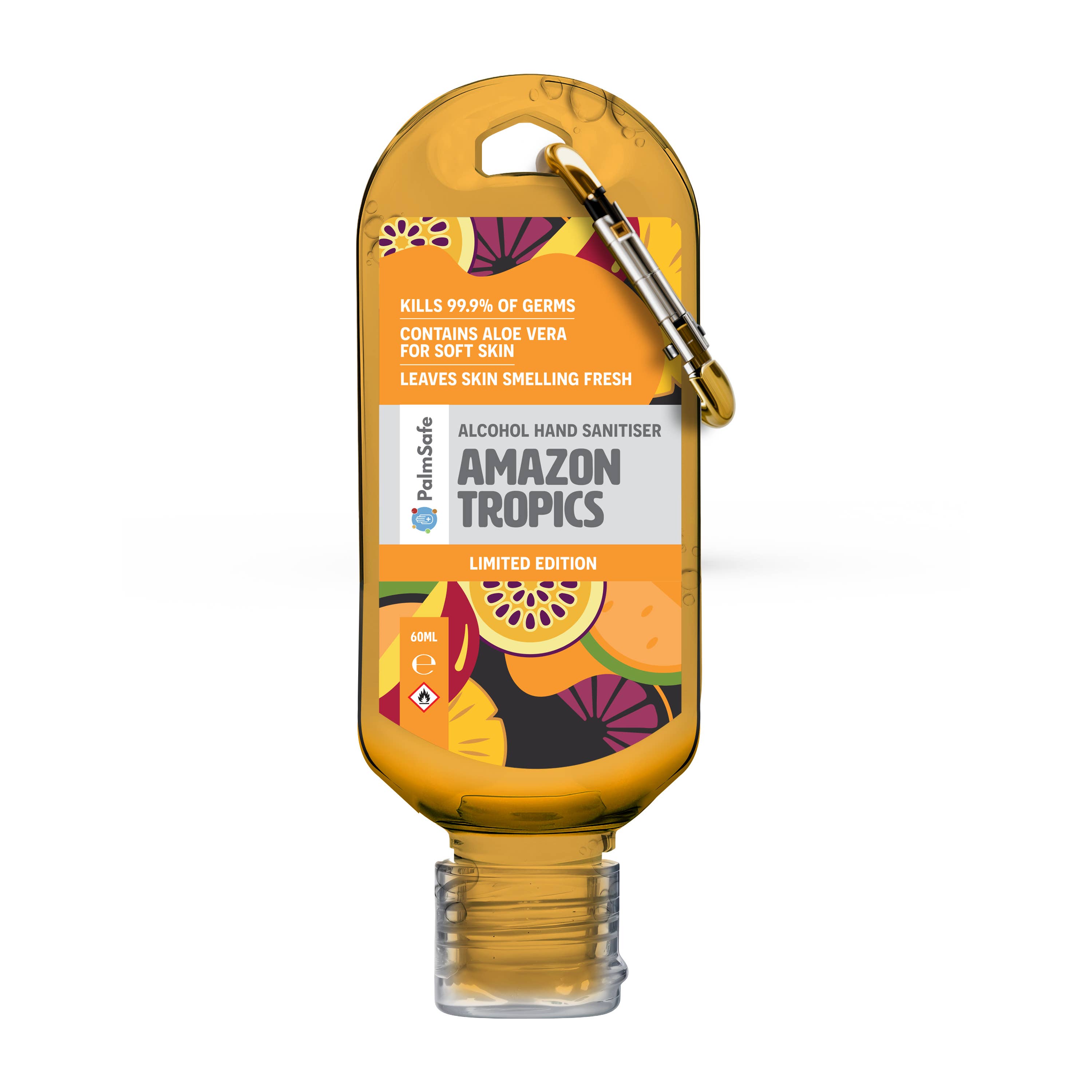 Palm Safe – wholesale Hand sanitiser – 60ml Clip Bottles1