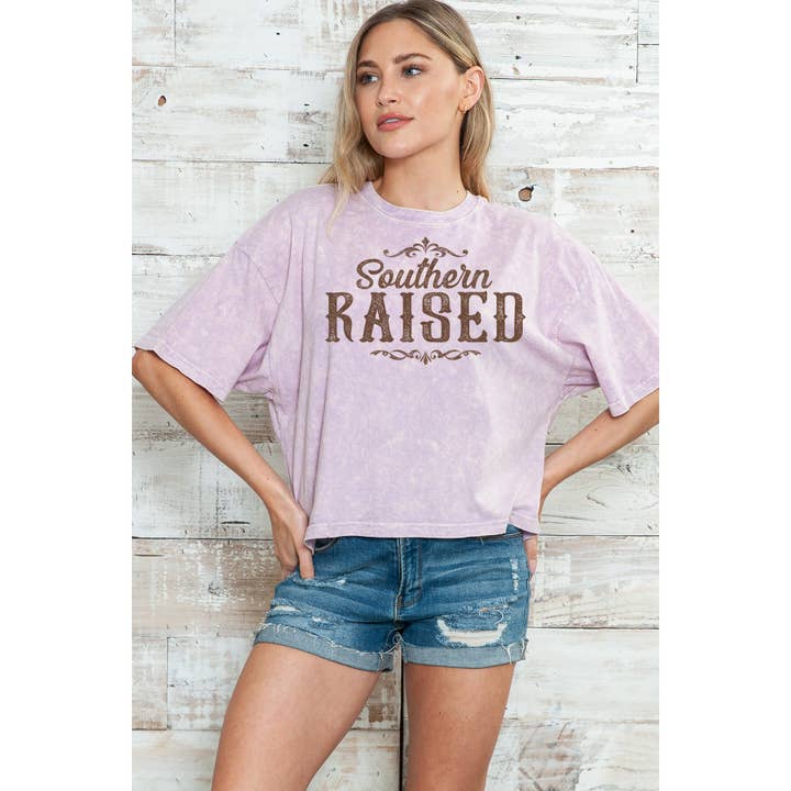 SOUTHERN RAISED- Mineral Wash Beskåret top for engroshandel hos Amused by Blue