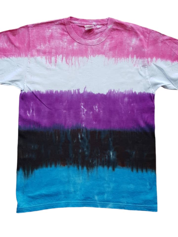 Camiseta Tie Dye de Género Fluido - Ropa Artesanal para Evento del Orgullo para venta al por mayor de VeEco Gifts