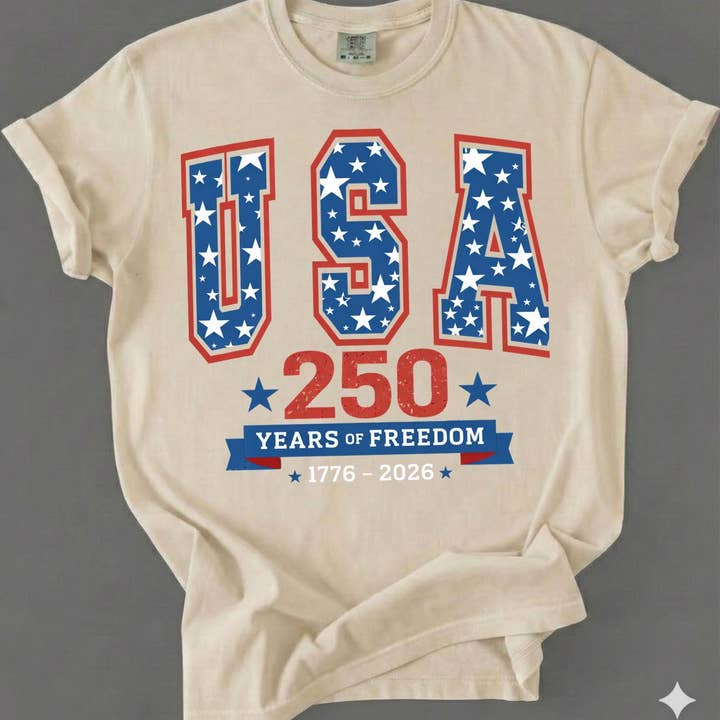 Joyeux 250e anniversaire des États-Unis T-shirt Amérique 250e anniversaire Tee pour la vente par Teedico