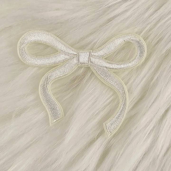 Scratch Decor - Wholesale Patch - Coquette Bow Embroidery Iron On Patch