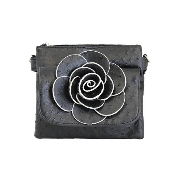 22 Tote - Wholesale Crossbody Bag - Women's - Floral Ostrich Crossbody Bag22