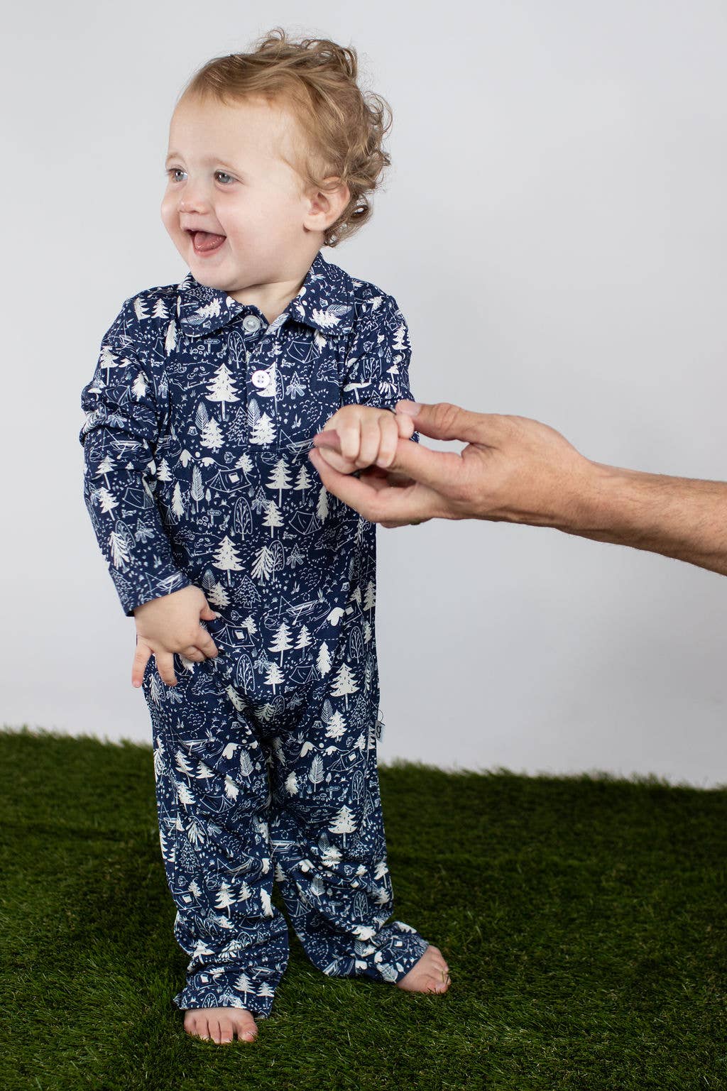 Goosies - Wholesale Clothing Set - Baby - Adventure Awaits (Camping)- LS Polo Romper1