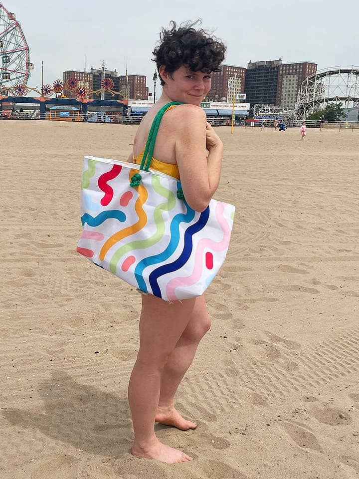 White Wavy Baby Bag for wholesale by Lady Thom