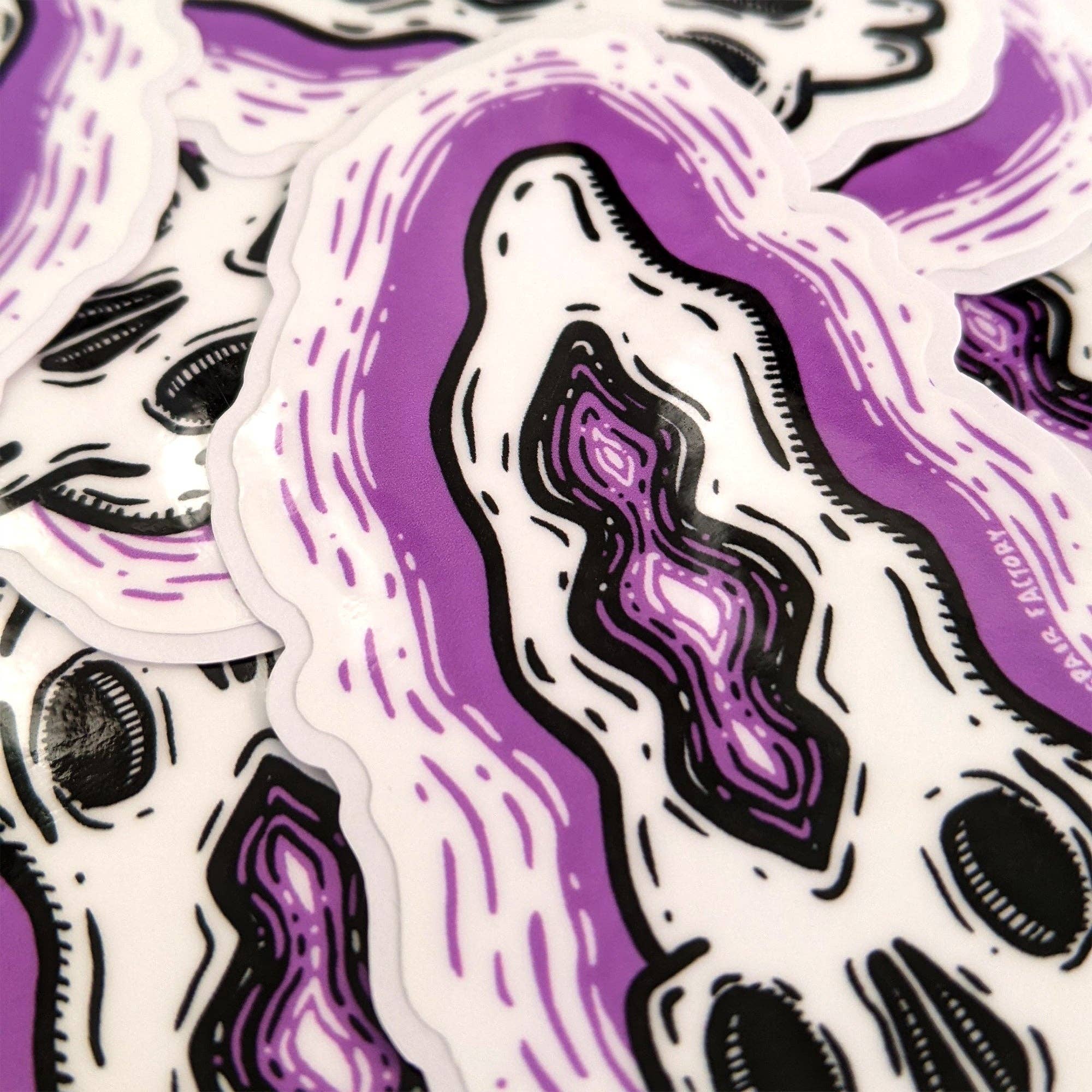 Despair Factory - Wholesale Sticker - Psychic Skull #2 - Handmade Vinyl Sticker1