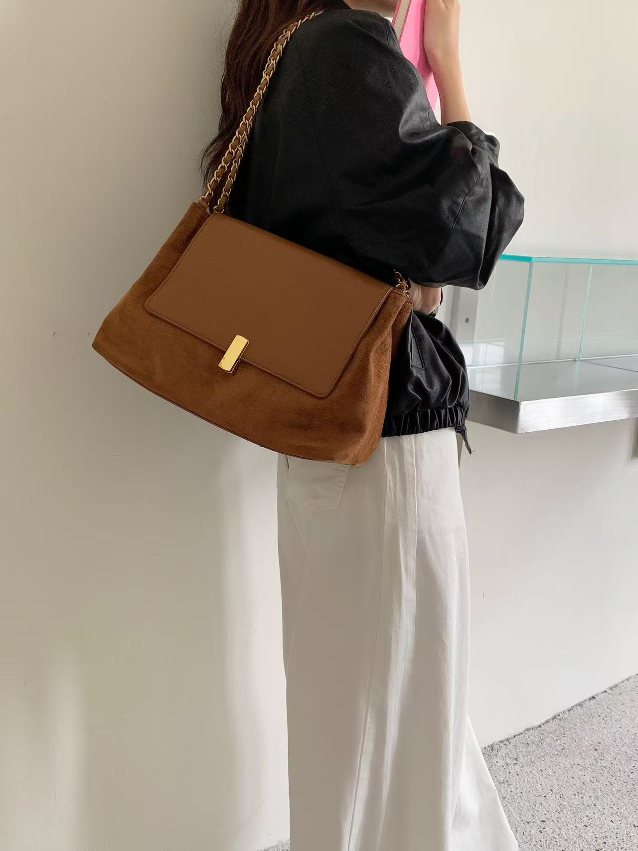 Pretty Persuasions - Vendita all'ingrosso Tracolla - Donna - Borsa a spalla in pelle scamosciata in microfibra P250914