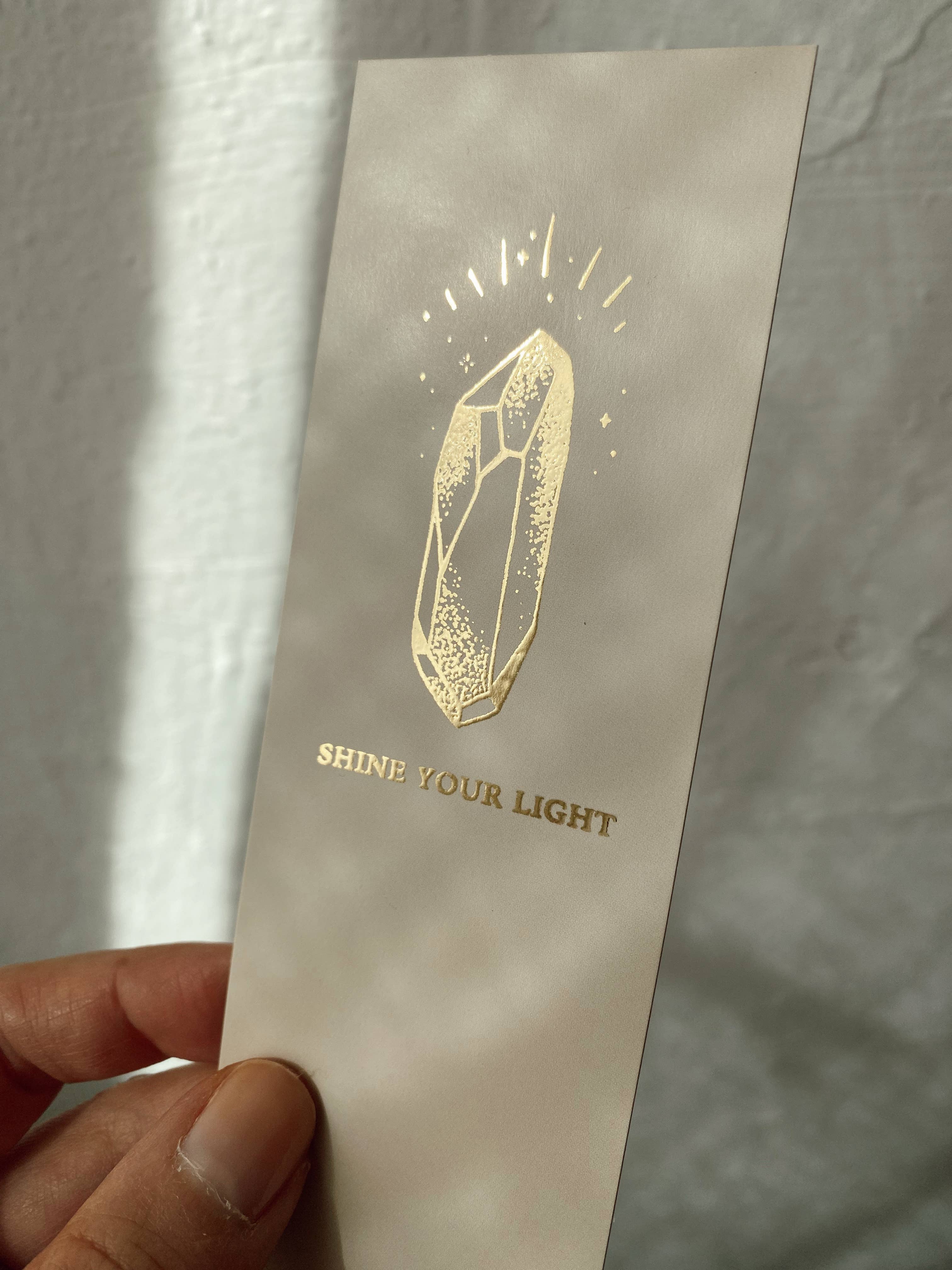 Anna Cosma - Wholesale Bookmark - SHINE YOUR LIGHT - BOOKMARK - GOLD - GIFT TAG1
