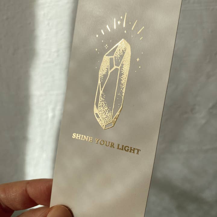Anna Cosma - Wholesale Bookmark - SHINE YOUR LIGHT - BOOKMARK - GOLD - GIFT TAG1