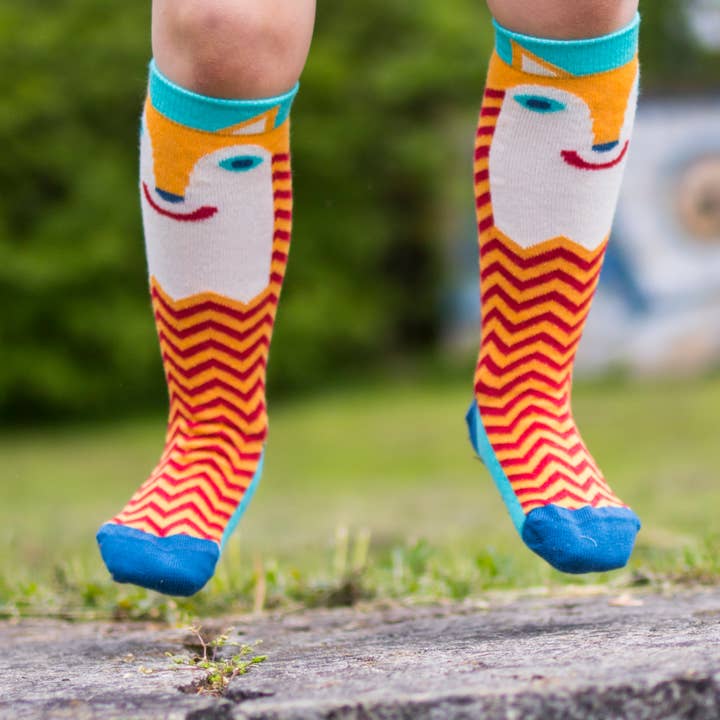 Merle Kids - Wholesale Socks - Kids & Baby - Organic Socks for Babies and Kids- double-packs - Fox design