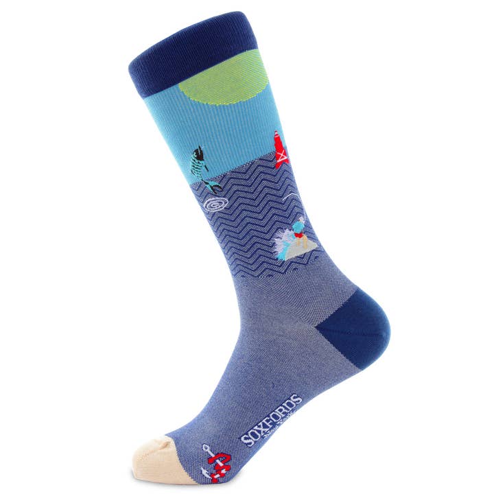 Soxfords - Wholesale Socks – Men's - "Cast King" - Fishing Themed Fine Men's Socks0