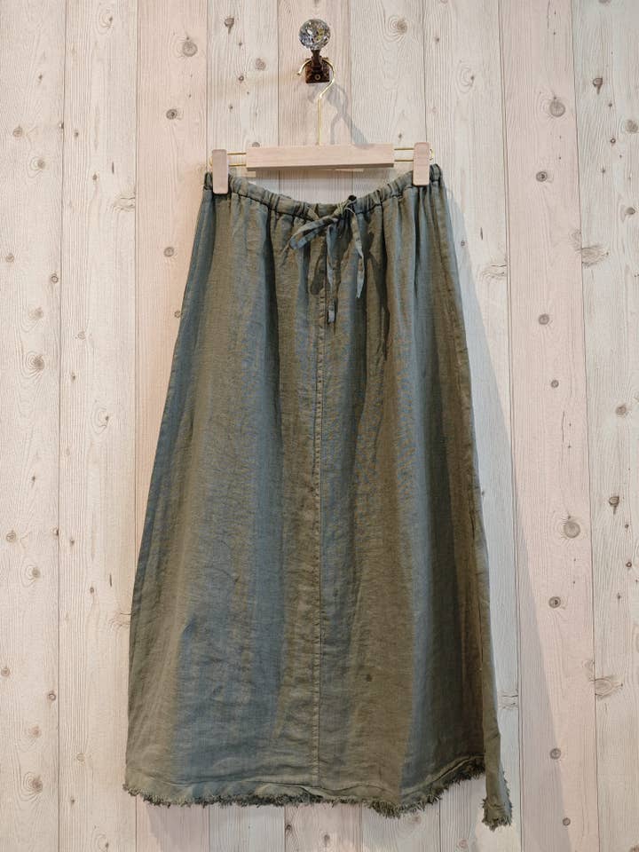 Linen & More - Wholesale Skirt - Women's - REF 1375 BASIC 100% LINEN SKIRT