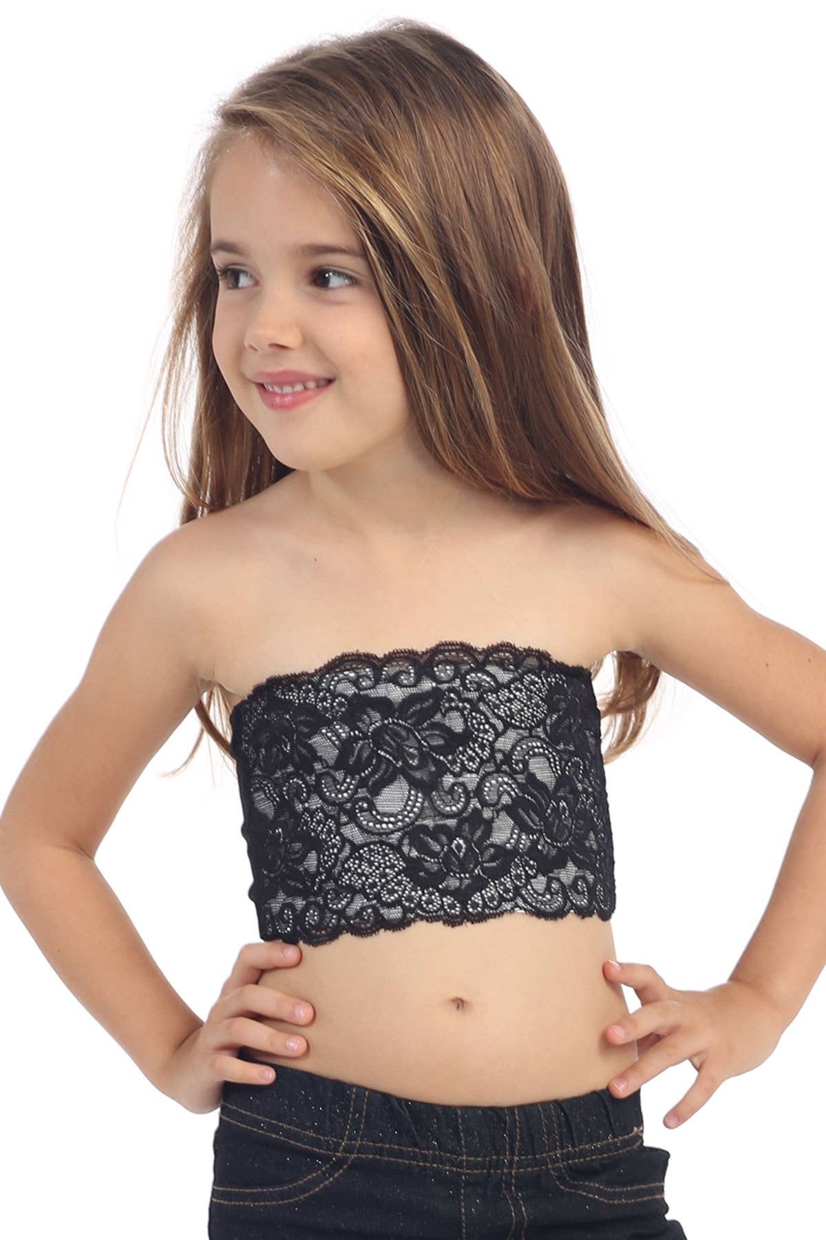 KurveShop - Wholesale Tank Top - Kids - KIDS LACE TUBE TOP5