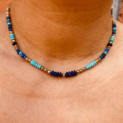 Seas of Blue halskæde for engroshandel hos Lexi Jewelry