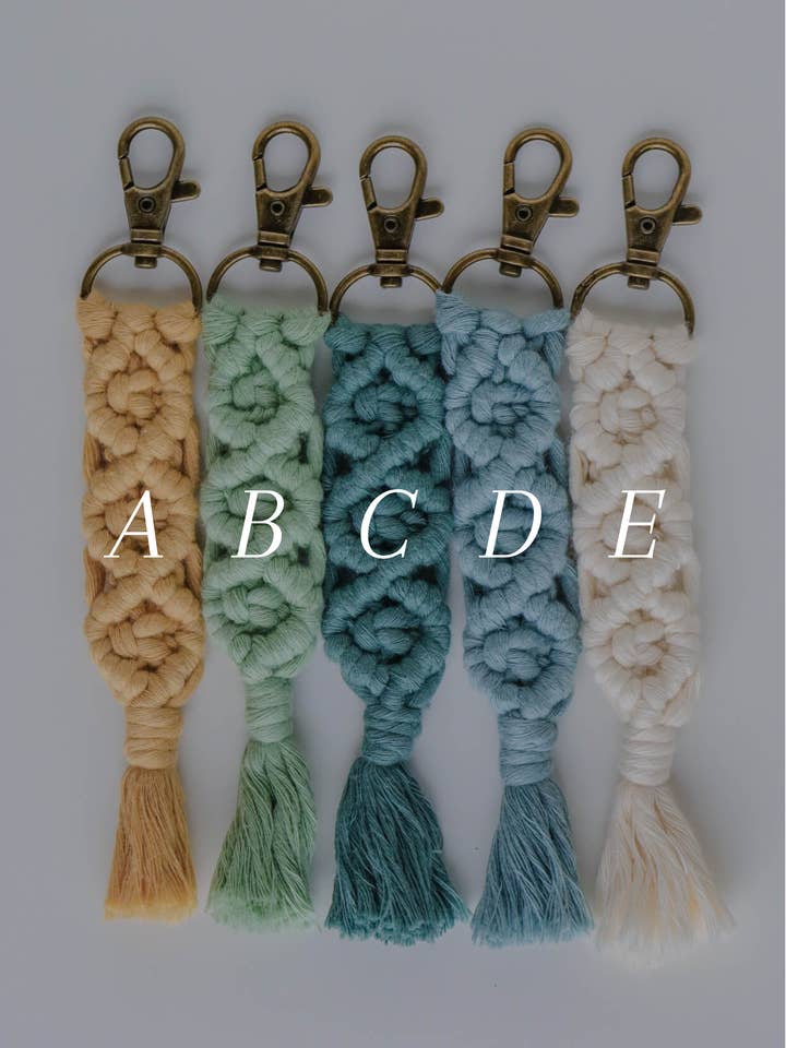 AMDG - Catholic Macrame Keychain for wholesale by Saint Clare and Francis