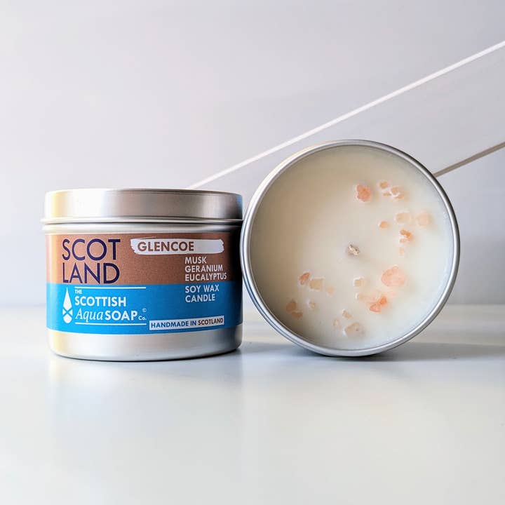 Vela de cera de soja (lata) /Glencoe/ 100 ml para venta al por mayor de The Scottish Aqua Shop Co.